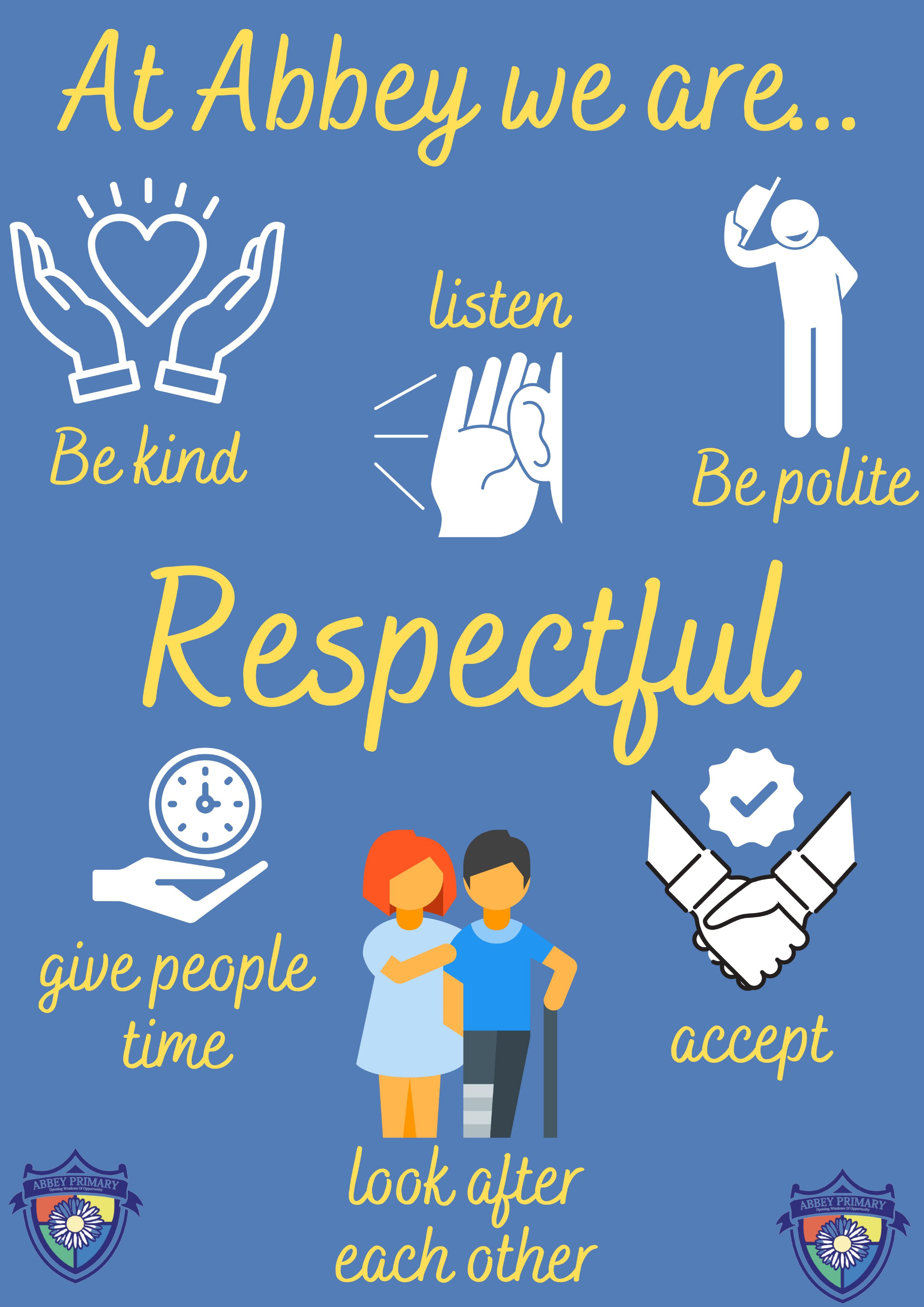 At Abbey we are... Respectful Poster