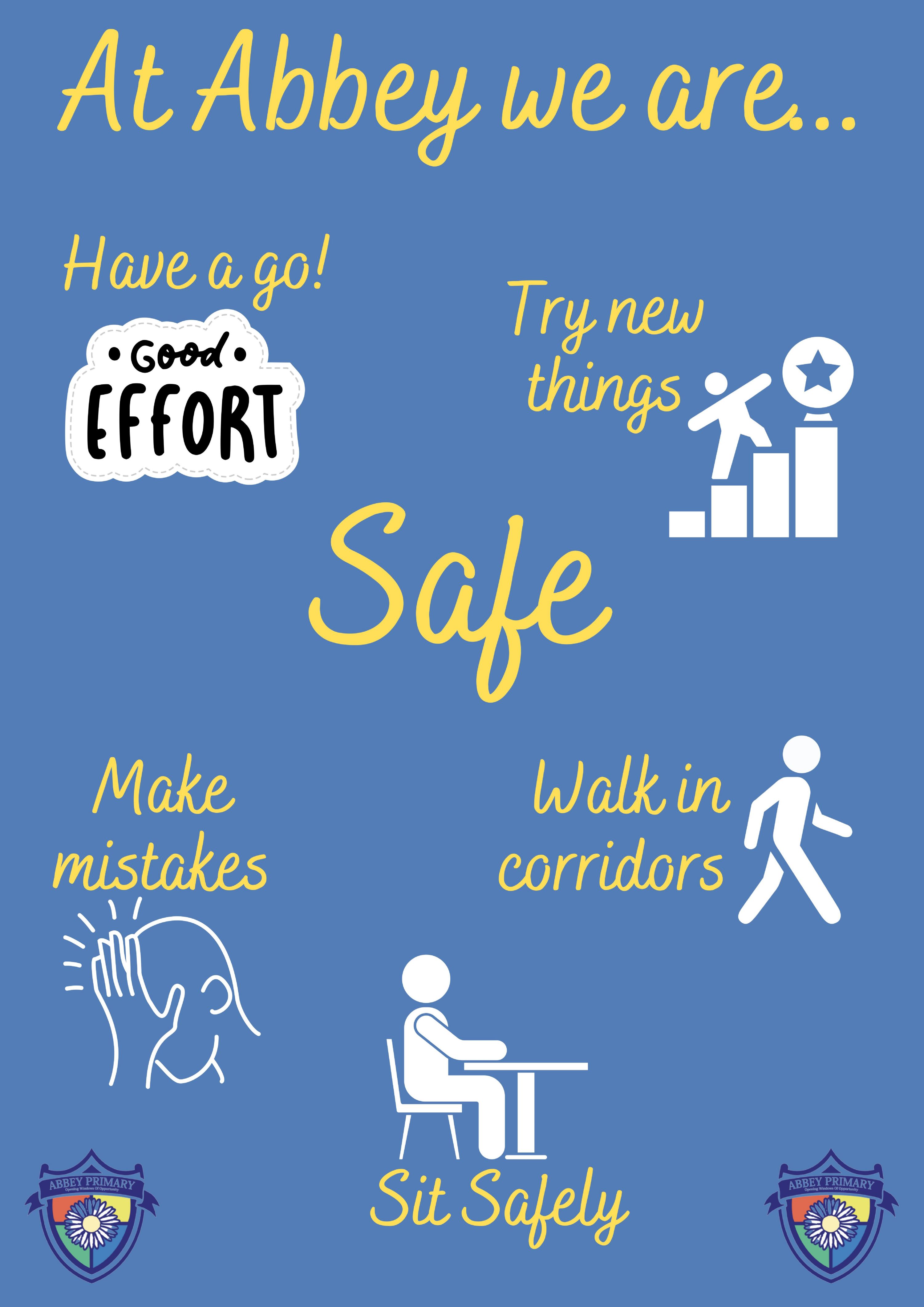 At Abbey we are... Safe Poster